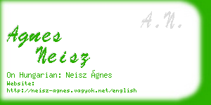 agnes neisz business card